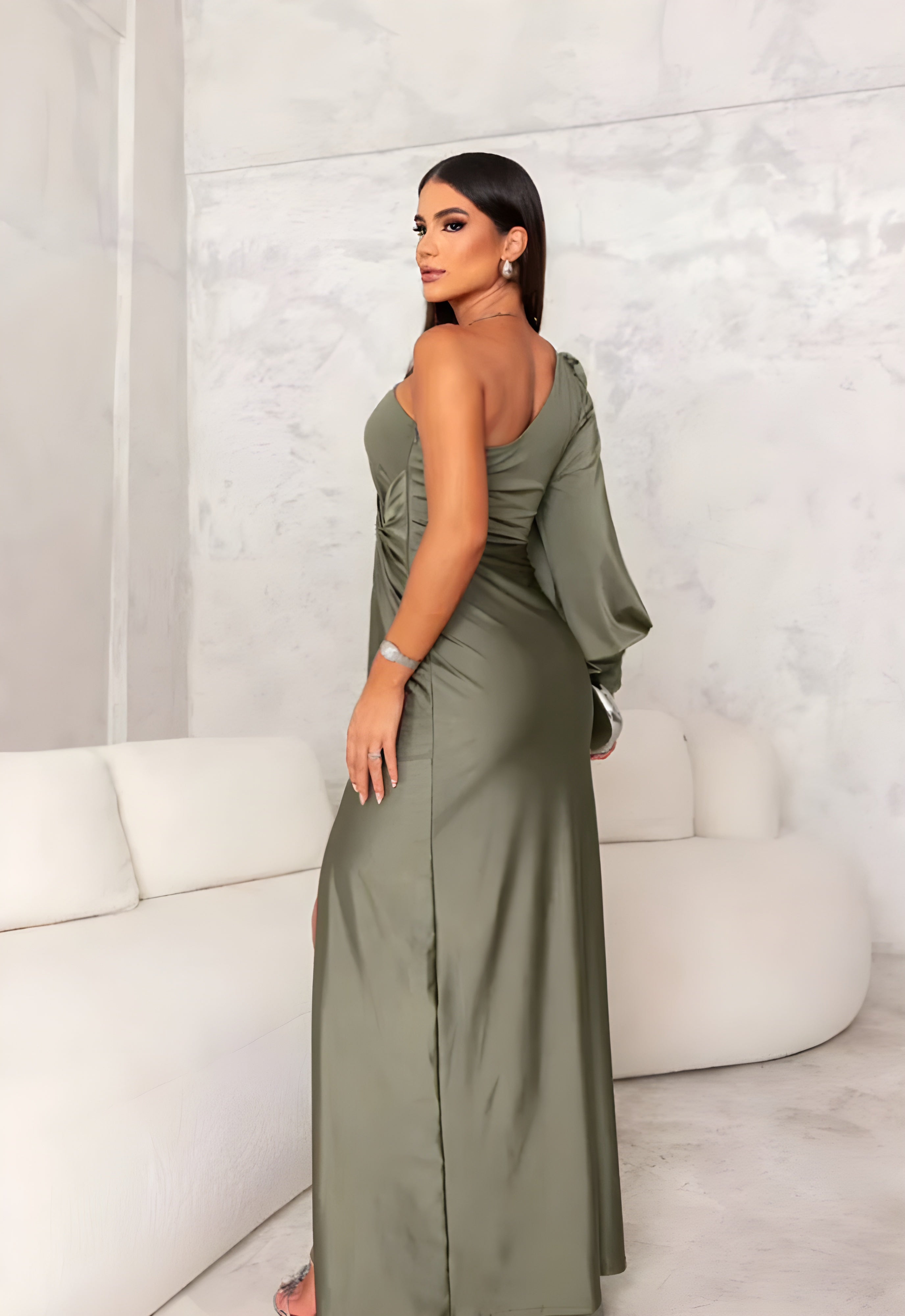 VALENTINA™ | Elegant Silk Off-Shoulder Dress