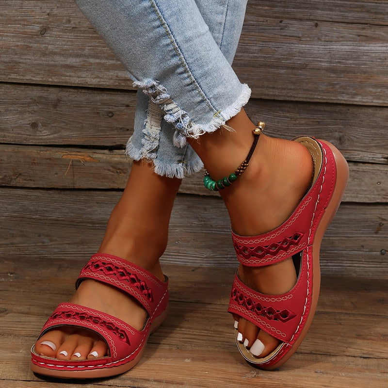 Nalya™ | Women's Patterned Orthopedic Sandals