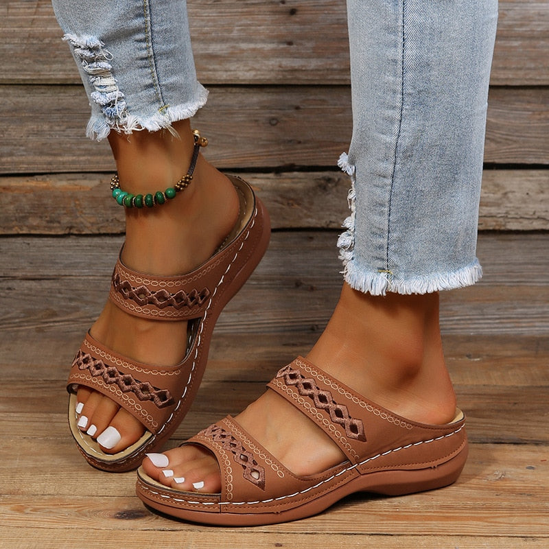 Nalya™ | Women's Patterned Orthopedic Sandals