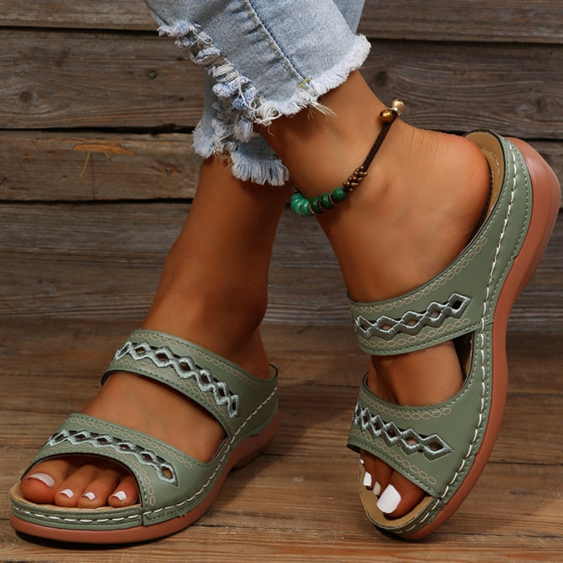 Nalya™ | Women's Patterned Orthopedic Sandals