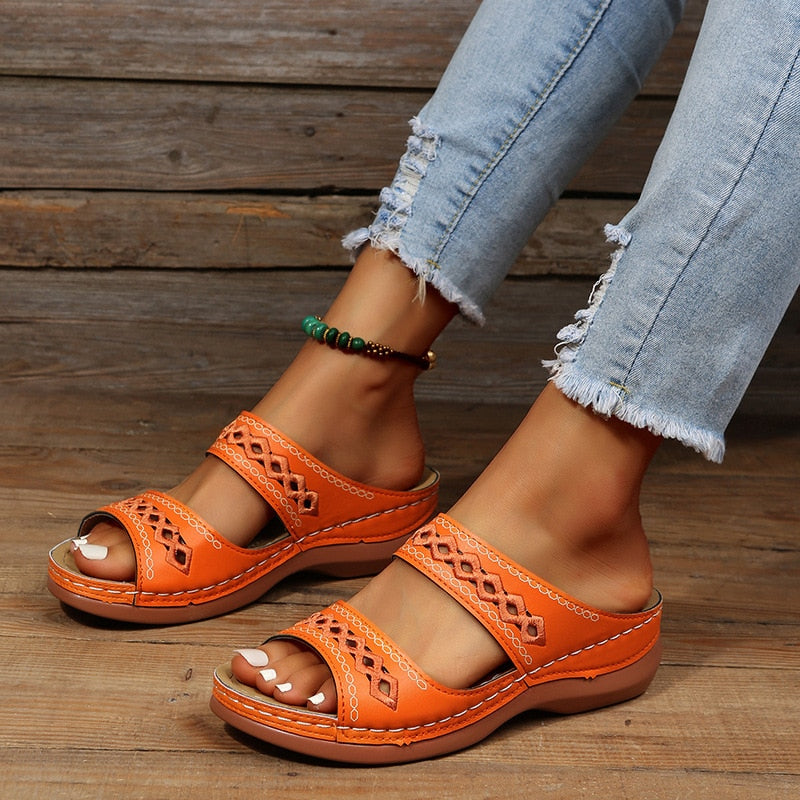 Nalya™ | Women's Patterned Orthopedic Sandals