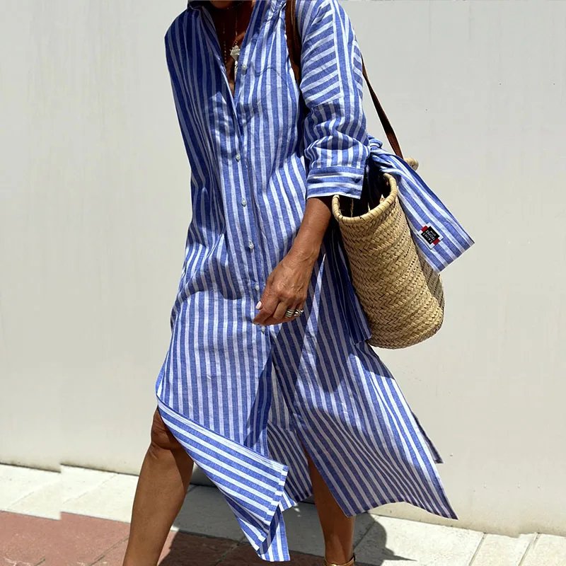 Emma™  | Striped Shirt Dress