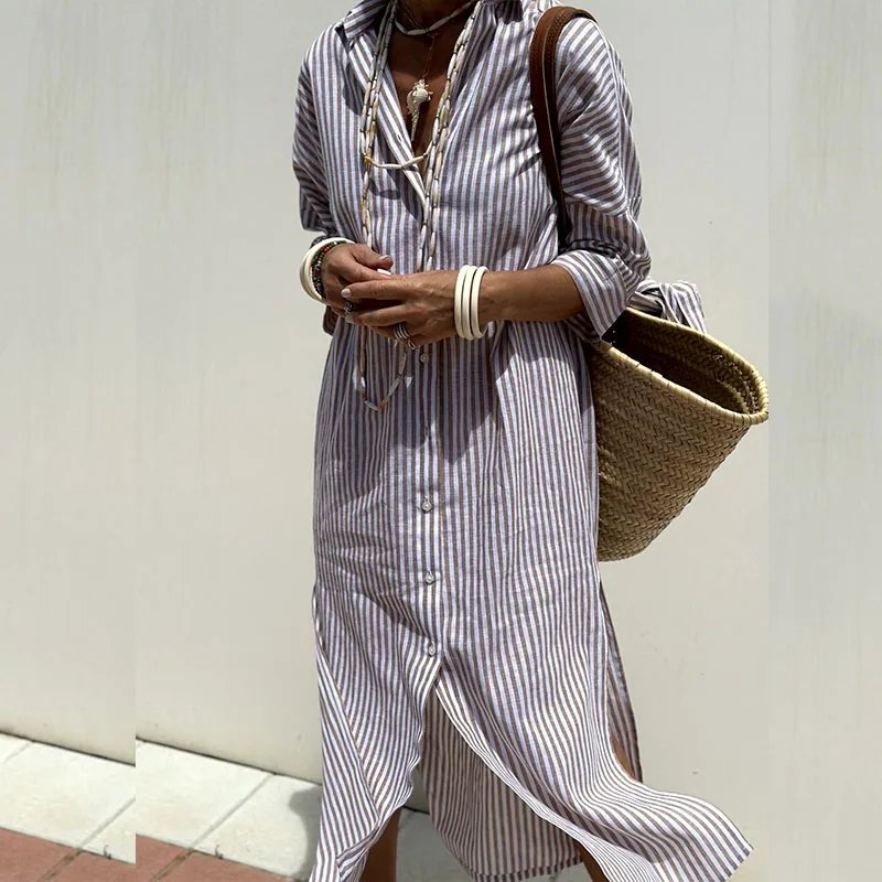 Emma™  | Striped Shirt Dress