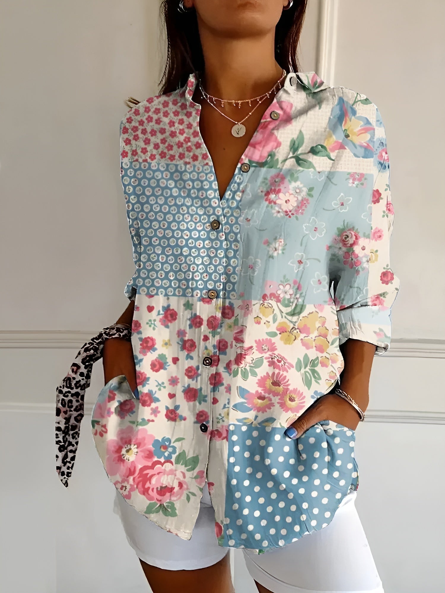 ALANA™ | Floral Boho Button-Up