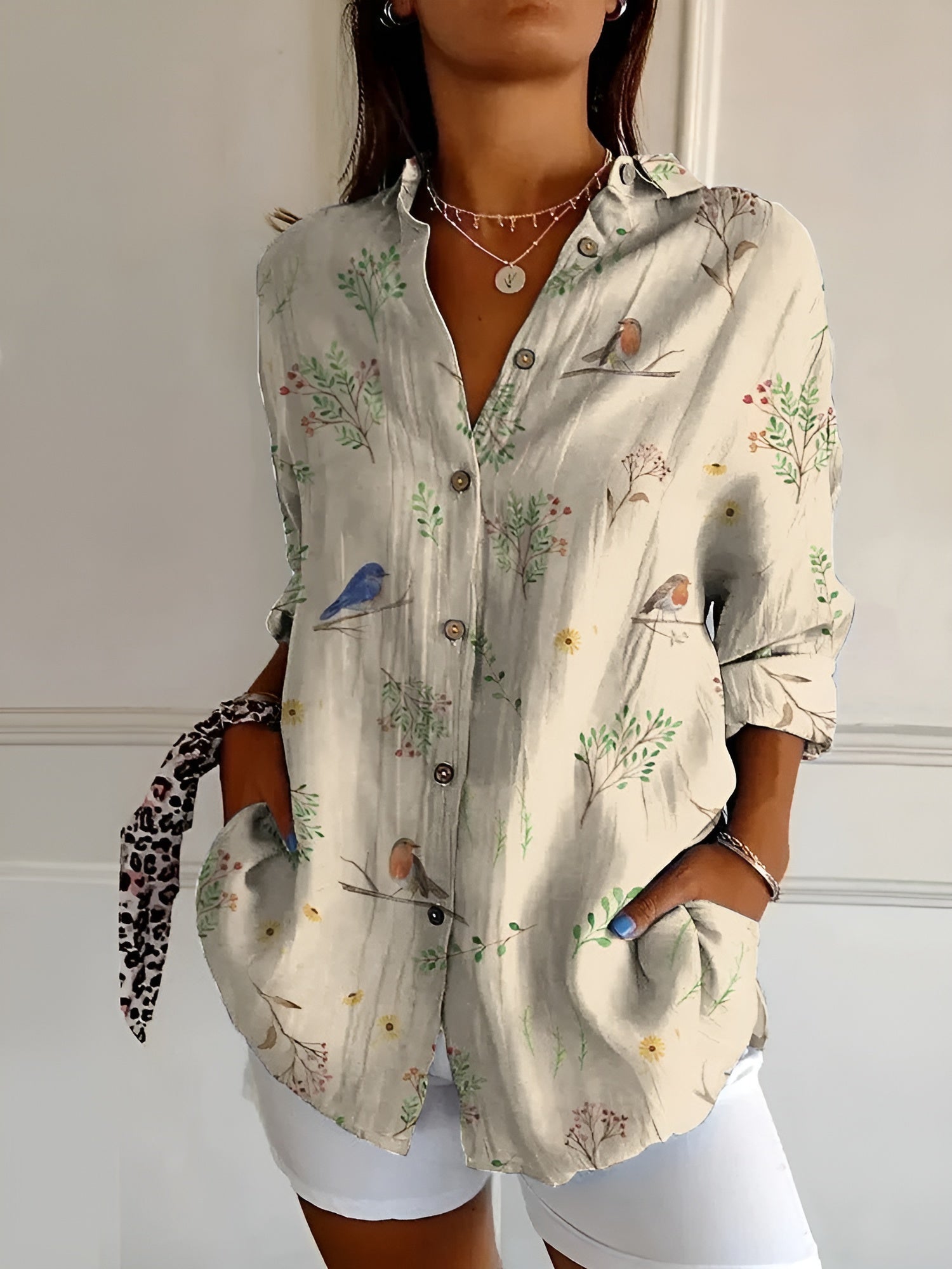 ALANA™ | Floral Boho Button-Up