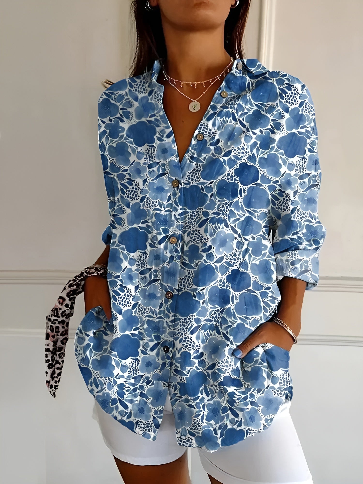 ALANA™ | Floral Boho Button-Up