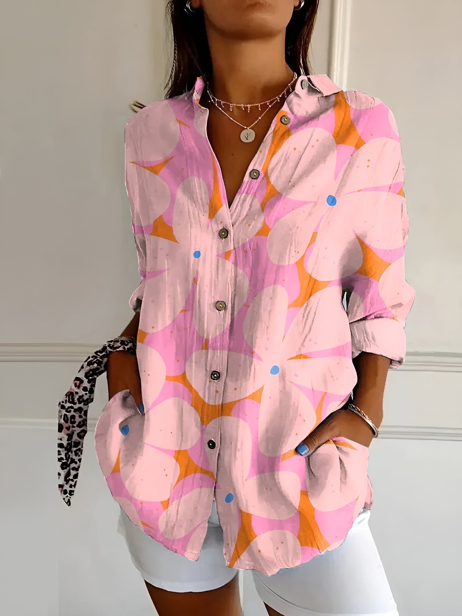 ALANA™ | Floral Boho Button-Up