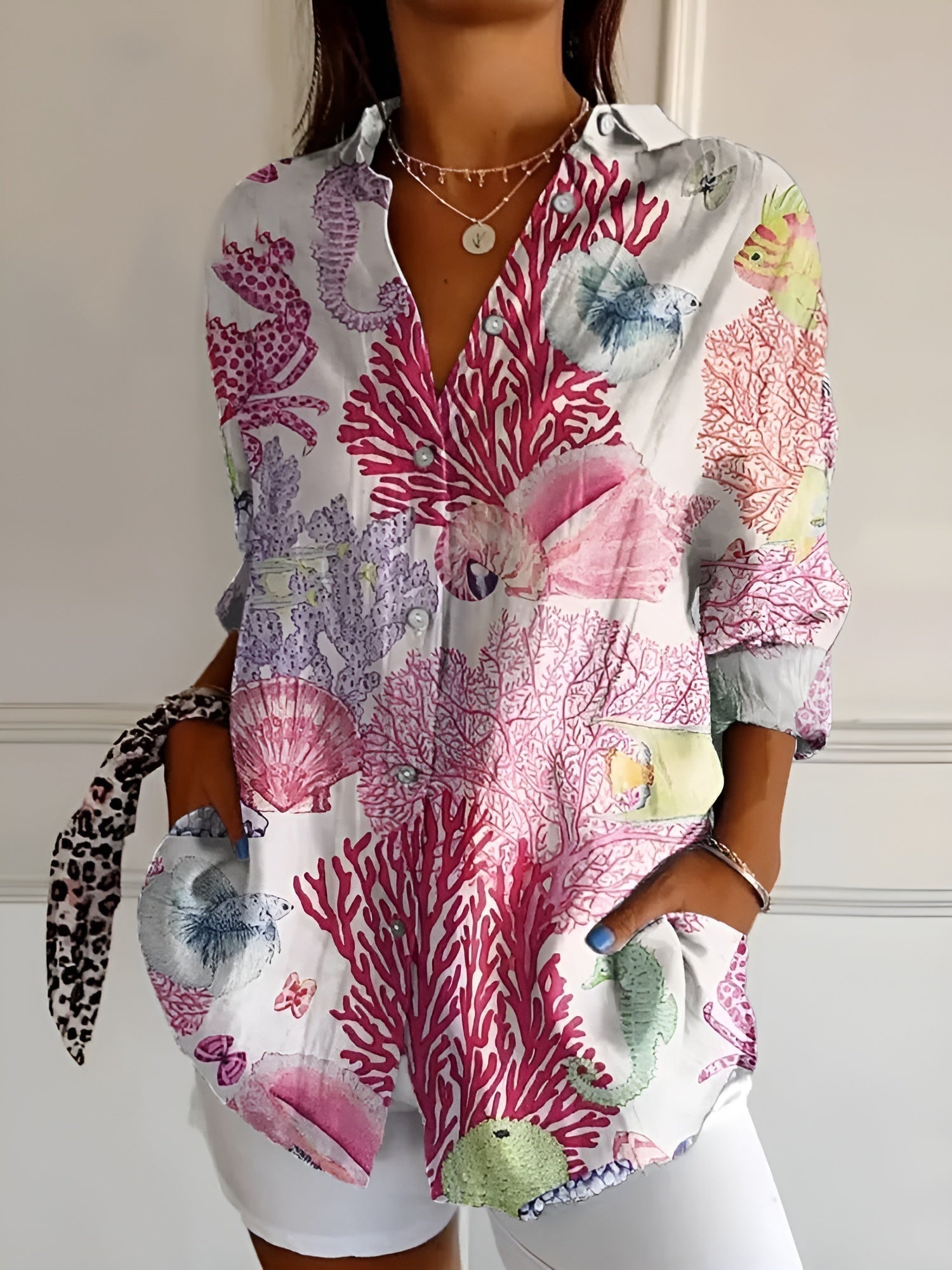 ALANA™ | Floral Boho Button-Up